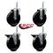 Service Caster 5 Inch Phenolic Wheel Swivel 34 Inch Threaded Stem Caster Set 2 Brakes SCC SCC-TS20S514-PHS-34212-2-PLB-2 - alternate 2